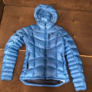 Outdoor Research Puffer Hooded Goose Down Quantum Coat Womens